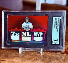 Barry Bonds Ruby 7 Time MVP 10 Jersey Bat Relics 2006 Triple Threads /36 SGC
