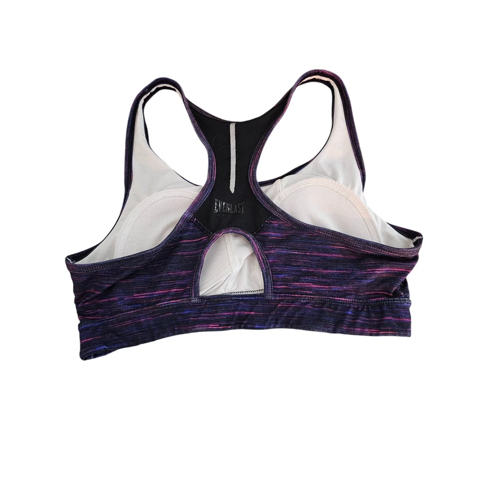 Sujetador deportivo Everlast Sport para mujer talla XL espalda deportiva púrpura Spacedye Foto 4 de 4