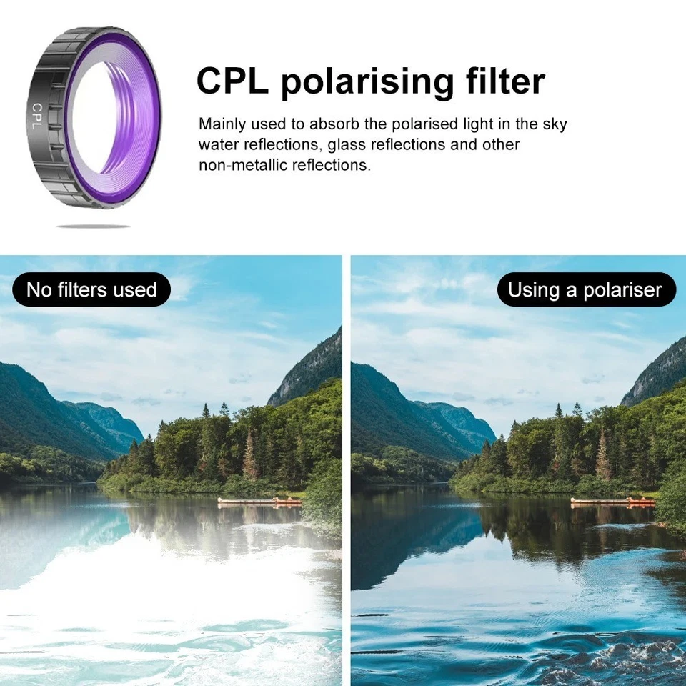 6-Pack Interchangeable Filter Set – CPL, Purple, Macro, ND4, ND8, ND16 for MTR80 - Image 2 of 4