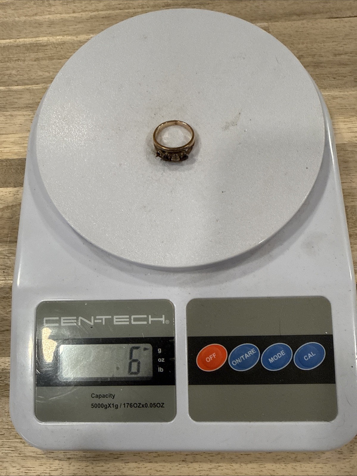 18k yellow gold ruby Ring, Missing Single Stone - image 5