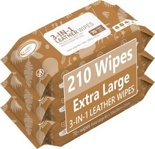 Air Jungles 3in1 Leather Cleaner Wipes 70 Count Pack of 70 3 