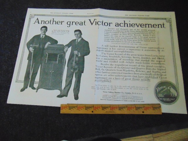 10 Antique Victrola Magazine ads- 1915-1921