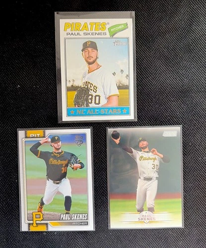 Paul Skenes  Topps Baseball 3 Card Lot 2025-2026 Pittsburgh Pirates