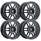 (Set-4) Voxx Notto 18x8.5 5x112 Gloss Black 42mm Wheels Rims 18 Inch
