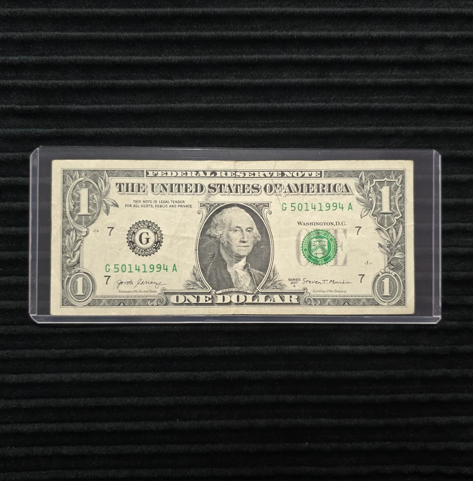 1994 - $1 Bill Birthday Note - One Dollar Bill ALMOST May 14, 1994 (DAMAGED) - Image 2 of 4