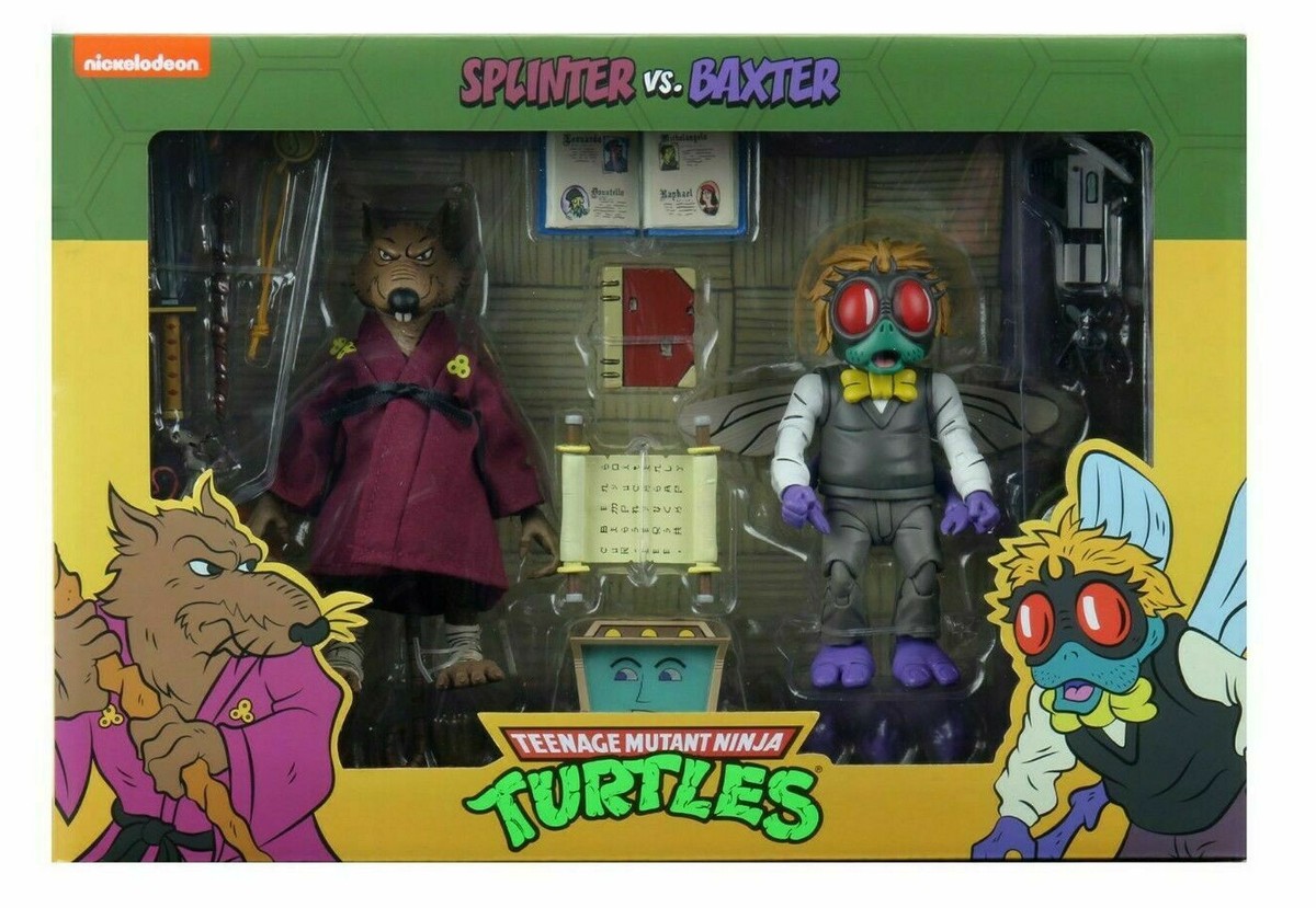 Splinter VS Baxter Cartoon 2-Pack Teenage Mutant Ninja