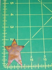 2" Whimsical Rusty Flat Metal Stars, Primitive Country Craft Supply, Rustic Star