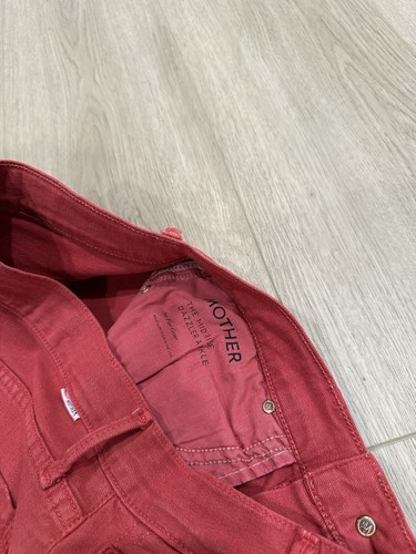 Mother Mid Rise Dazzler Ankle in So Far Gone Stretch Jeans 28 Red - 第 6/15 張圖片