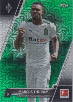 Topps Bundesliga 2021/22 Japan No. 77 Marcus Thuram Green Mojo 70/99