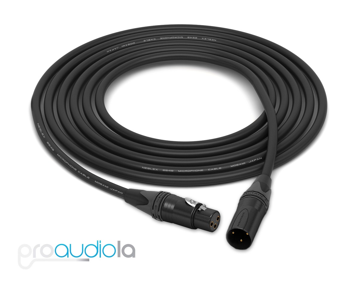 MOGAMI 2549 XLRバランスケーブル 10m×2本 Mogami 2549 Cable | Neutrik Gold XLR-F XLR-M | Black 10 Feet | 10