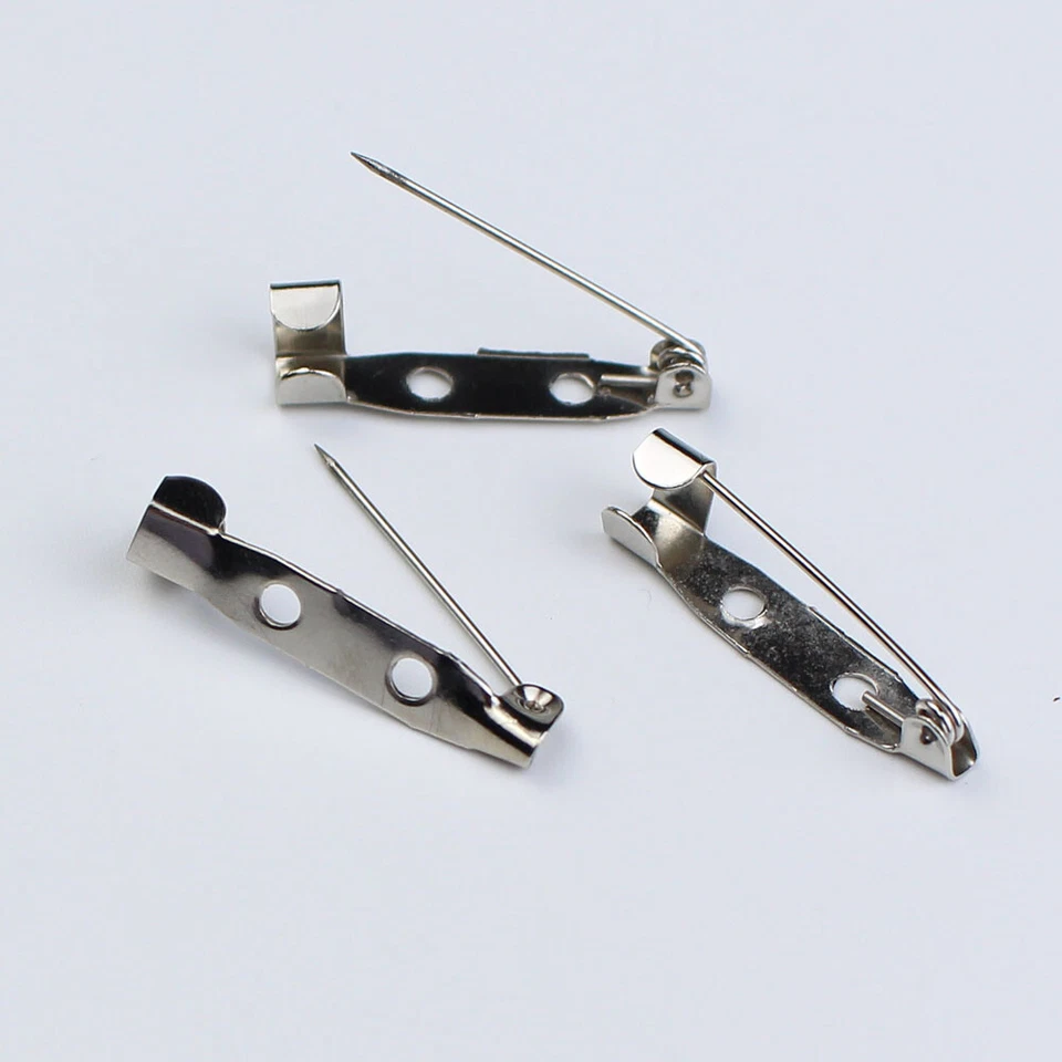 50pcs 15 20 25 30 35mm Brooch Base Pins Safety Pins Brooch Settings Blank Base - Image 4 of 4