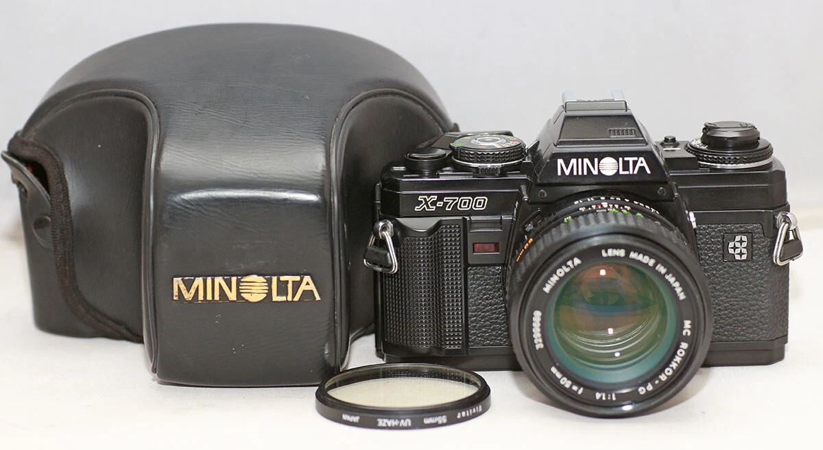 【MINT】Minolta NEW X-700 Film Camera & EXC+++ Rokkor-PG 50mm F1.4 Lens, NEW SEALS