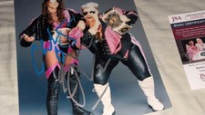 WWE CHELSEA GREEN & PIPER NIVEN DOUDROP SIGNED  hart foundation 8X10 PHOTO JSA