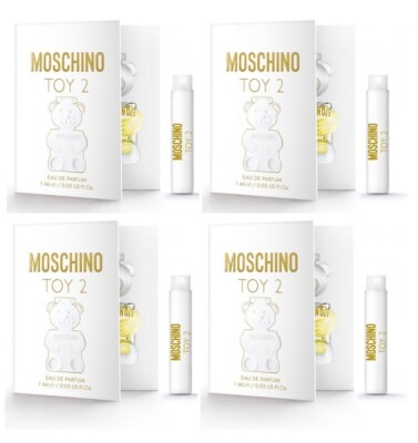 4 Sample Vial MOSCHINO TOY 2 for Women 0.03 oz 1 ml Eau de Parfum Vial Spray NEW