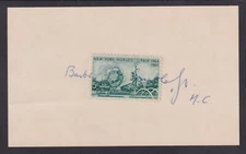 Barber B. Conable, Jr. (1922-2003), World Bank President, signed 3x5 stamp card