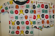 POKEMON Pikachu Characters Short Pajama PJ 2 Piece Set Boys Size 4 NWT