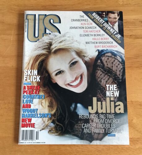 US Magazine October 1996 Julia Roberts Robert Downey Jr No Label Newsstand  - Picture 1 of 2