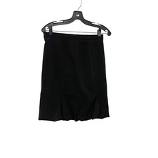 Givenchy Paris Womens Wool Skirt Size 42 US 10 Black kick pleats NWT