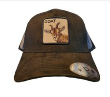 The Farm Animal Trucker GOAT Black Dad Hat Greatest Of All Time Snapback BRON