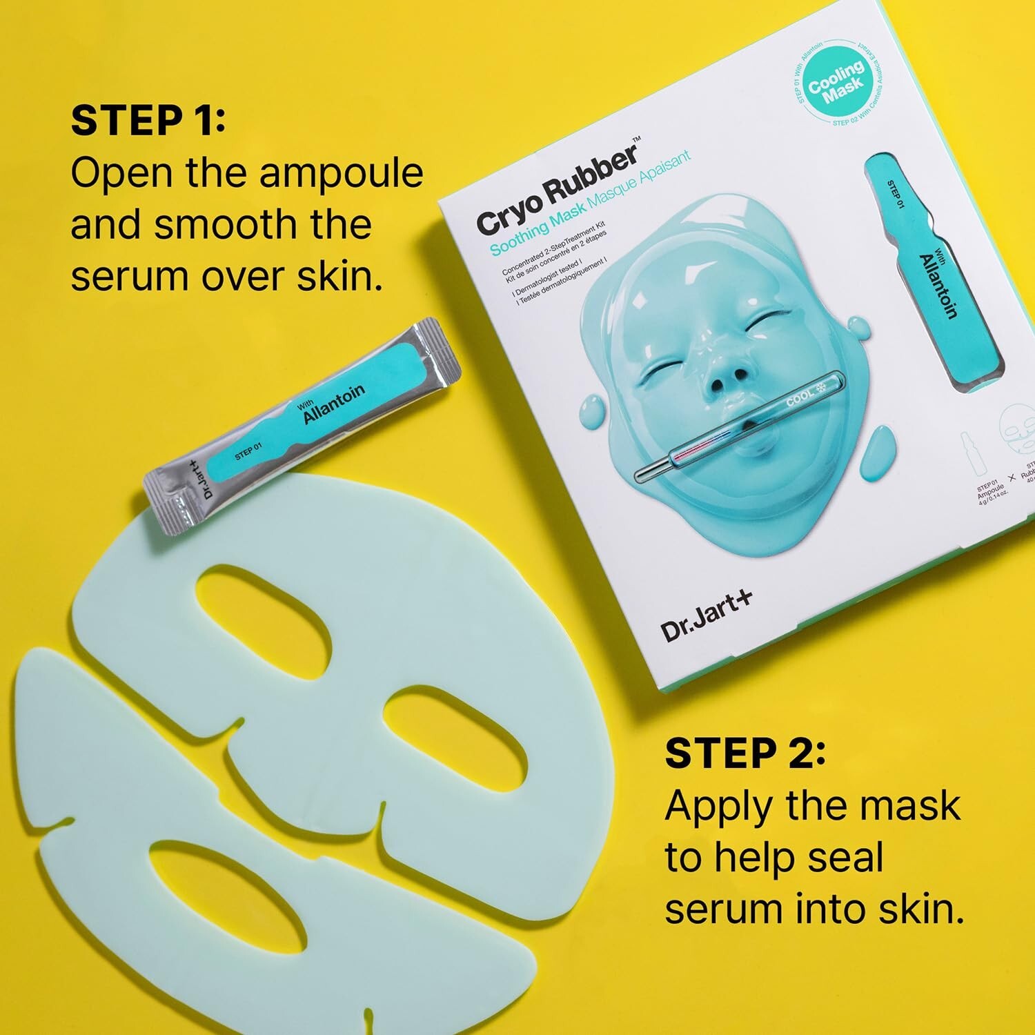 Dr.Jart+ Cryo Rubber Soothing Face Mask | Korean Skin Care, 3 pk