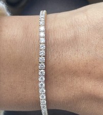 Christmas Sale - 5.00ct Lab Grown Round Diamond Tennis Bracelet, Yellow Gold