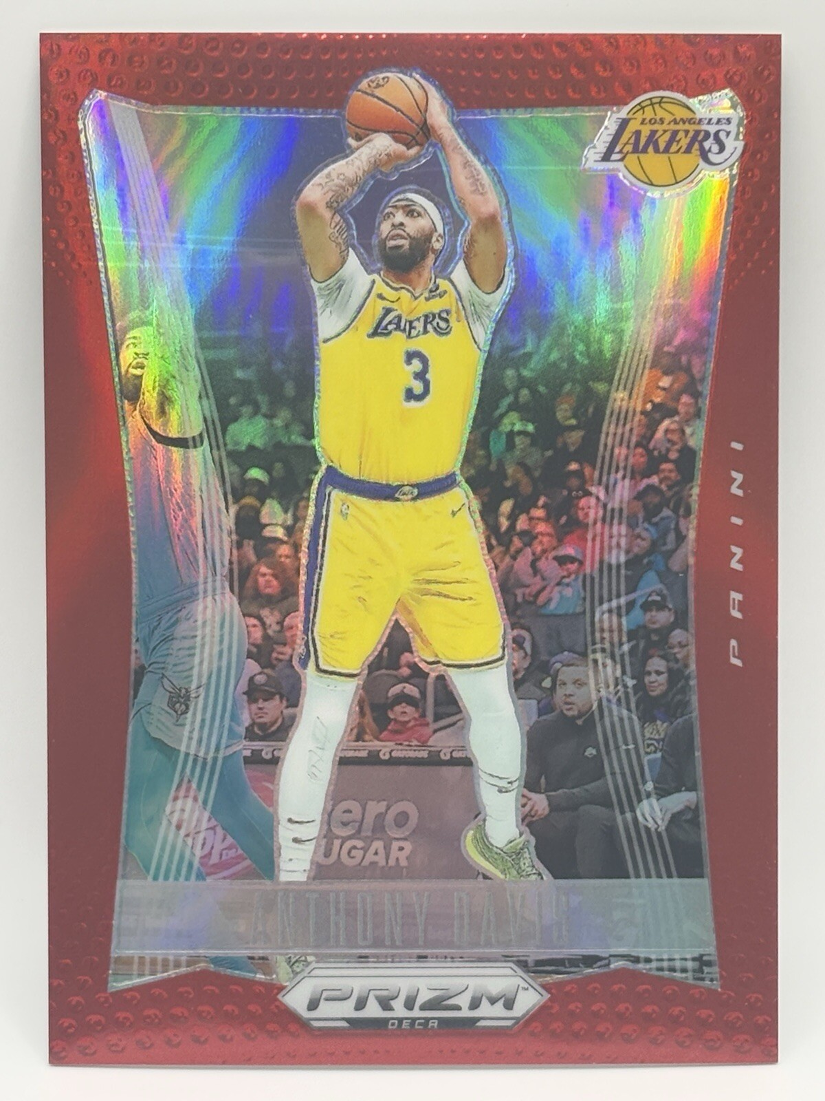 Anthony Davis 2023-24 Prizm Deca Red Prizm #52 /199 Los Angeles Lakers Mavericks
