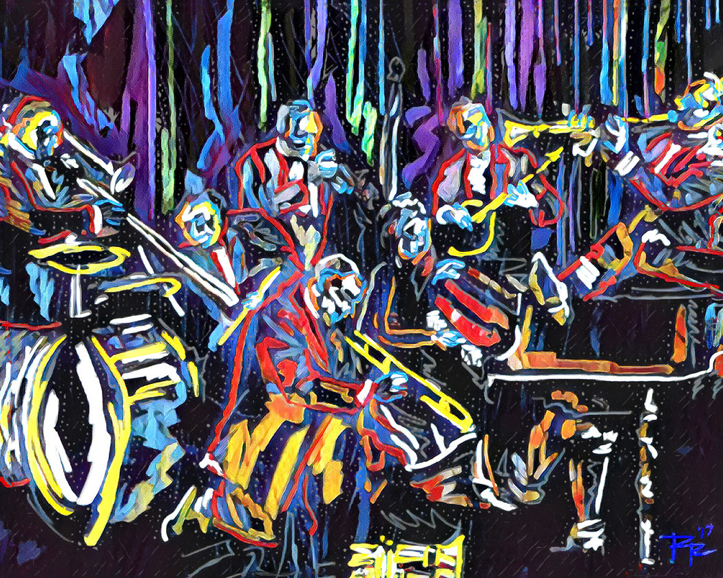 Jazz Art Print, Jazz Band Art, New Orleans painting | eBay