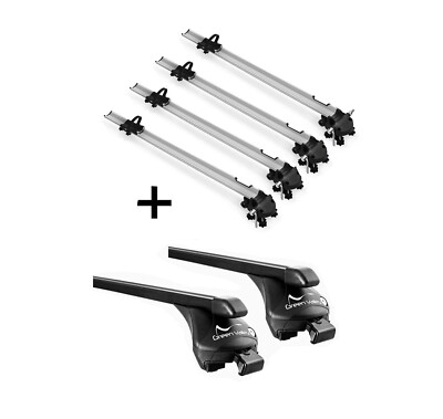 4x Fahrradträger Bike Pro+Relingträger Quick Stahl L für für Citroen C4 Cactus a