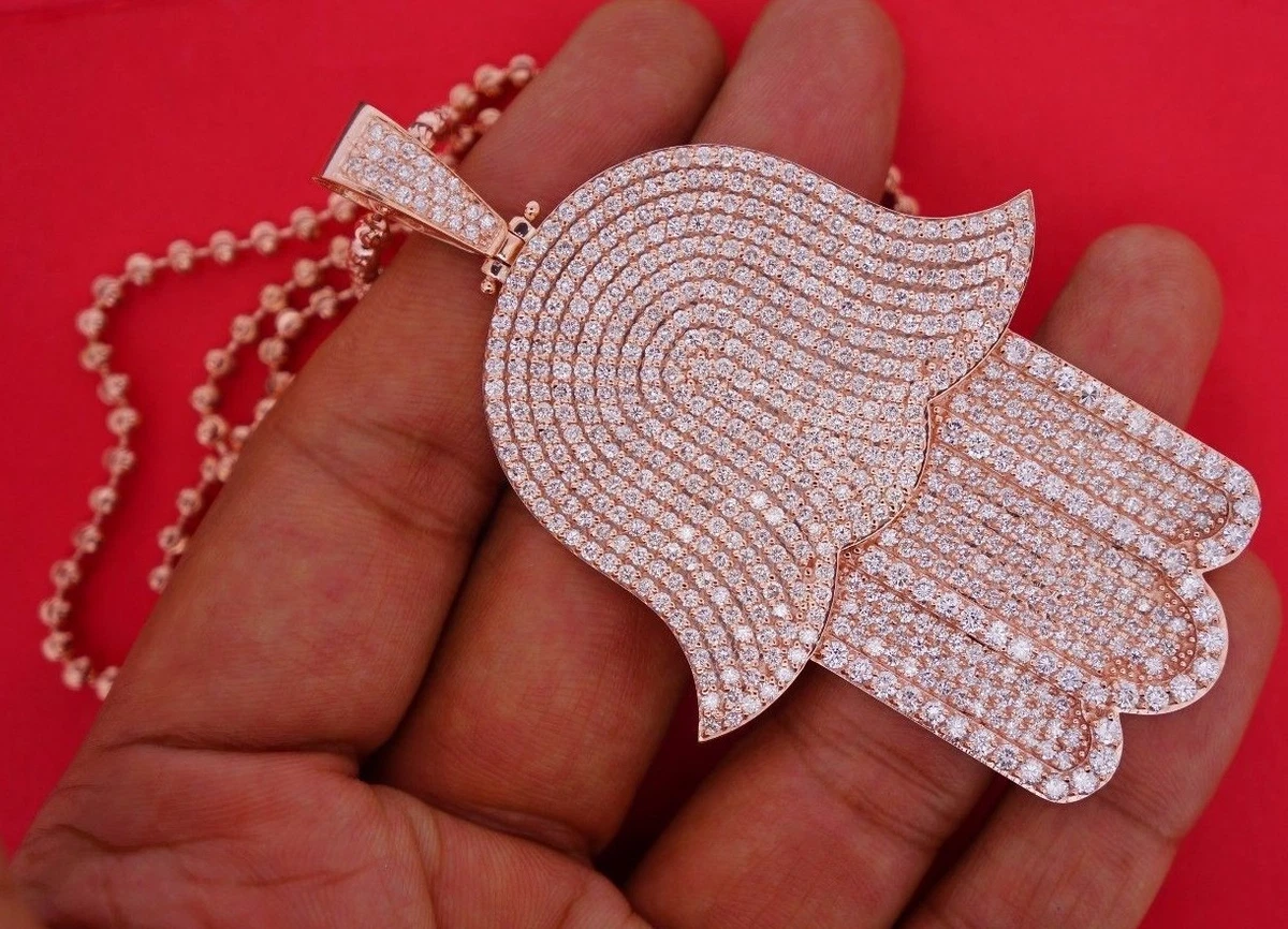 Rose gold shop hamsa pendant