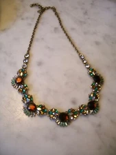 QVC LOGO LINKS Necklace  by Lori Goldstein, Brushed bronze 18"w extender