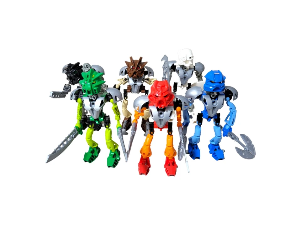 LEGO Bionicle Lot Toa Nuva Complete Set 2002 (8566-8572) w/ Canisters & Manuals - Image 4 of 4