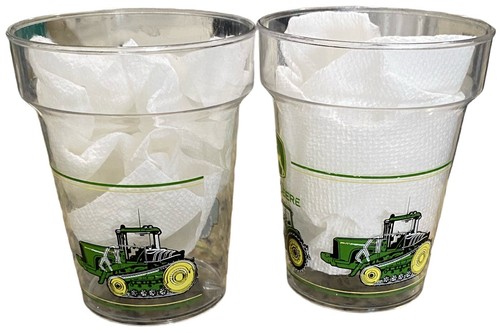 Bicchieri da succo in plastica trasparente John Deere trattore Gibson 8 oz - Foto 2 di 3
