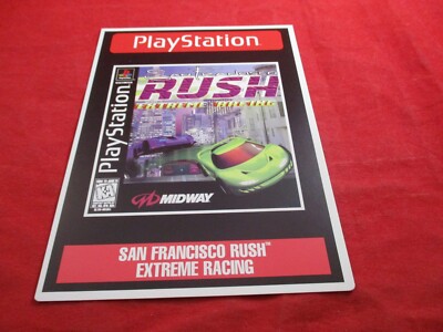 San Francisco Rush Playstation 1 PS1 Vidpro Promo Display Card ONLY