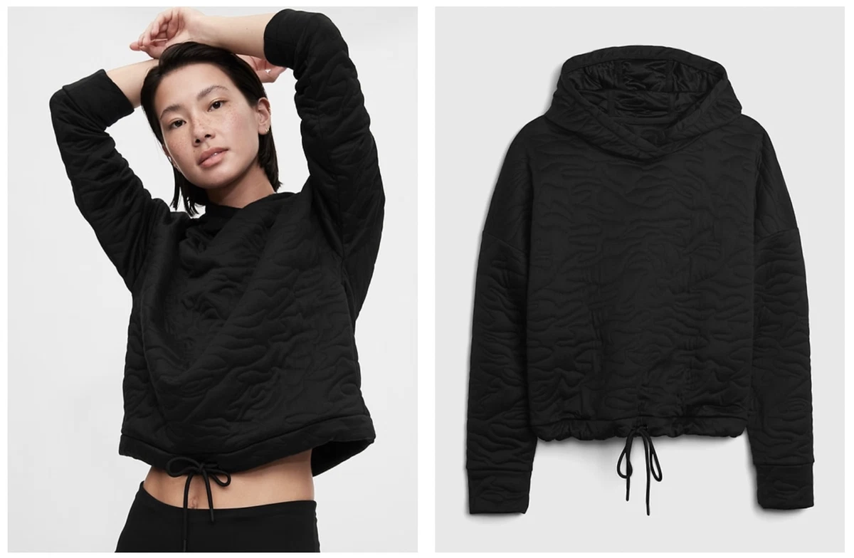 GAP, Tops, Gap Fit Quilted Jacquard Hoodie