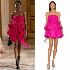 LoveShackFancy Gallant Taffeta Strapless Minidress