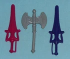 vintage heman HE-MAN MOTU PARTS WEAPONS ARMOR LOT #178 swords axe Skeletor