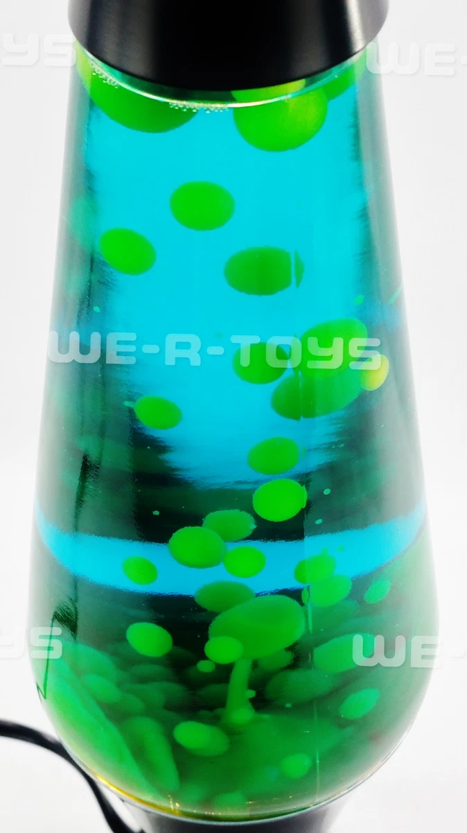 Green lava sale lamp black base