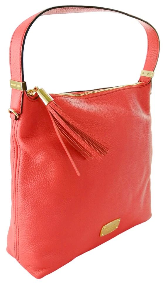Michael Kors Pink Satchel Bag Top Zip Medium Watermelon Bedford Shoulder Handbag - Image 2 of 4