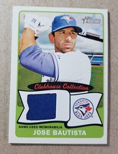 2014 Topps Heritage Clubhouse Collection Jose Bautista Relic Toronto Blue Jays