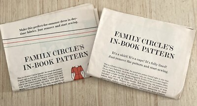 Family Circle s In-Book Pattern Lot of 2 Women s Patterns