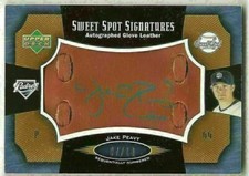 2005 Sweet Spot Signatures Jake Peavy Auto Glove Leather Blue Ink #7/10 SS-JP