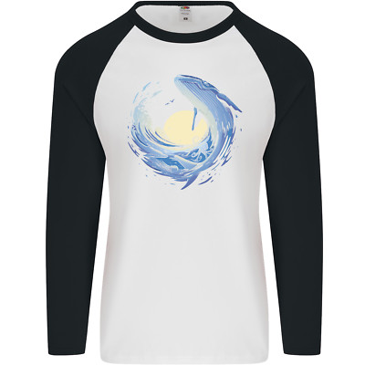 Ocean Whale & Octopus Herren L/S Baseball T-Shirt
