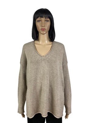 Max & Moi Knit Sequin Cashmere-Merinos Sweater size 40