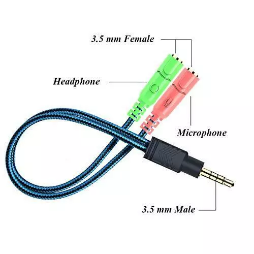 ENVEL 3.5mm Jack Cable Headset Adapter Kit Mutual Convertors for