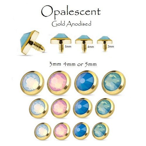 Micro Dermal Anchor Kit – Titanium Plated Surface Piercing With Crystal Gem – Unisex Body & Head Jewelry