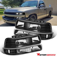 Black Housing Headlights Fit 99-02 Chevy Silverado 2000-2006 Suburban 1500 2500 Black Housing Headlights Fit 99-02 Chevy Silverado 2000-2006 Suburban 1500 2500