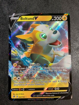 Pokemon BOLTUND V 67/192 Rebel Clash Ultra Rare Holo Foil NM/MINT