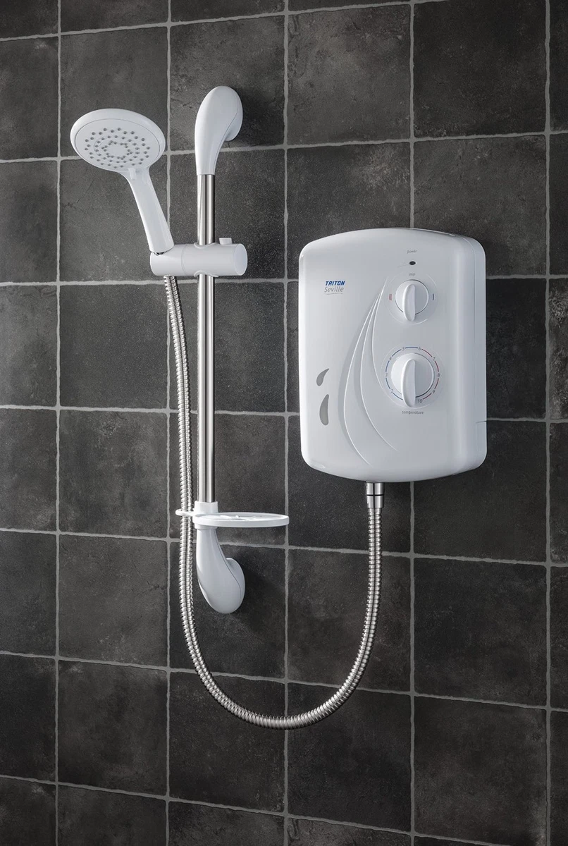 Electric Shower Triton Seville 8.5kW Cold Water Hot Bath 5 Spray Patterns |  eBay