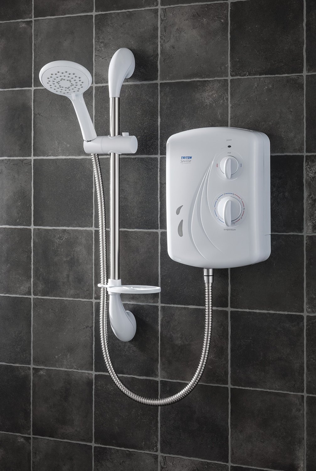 Electric Shower Triton Seville 8.5kW Cold Water Hot Bath 5 Spray Patterns |  eBay