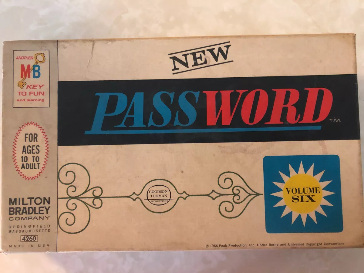 Vintage Password Game ~ 1966 Milton Bradly #4260 ~ Volume Six ~ Complete Set